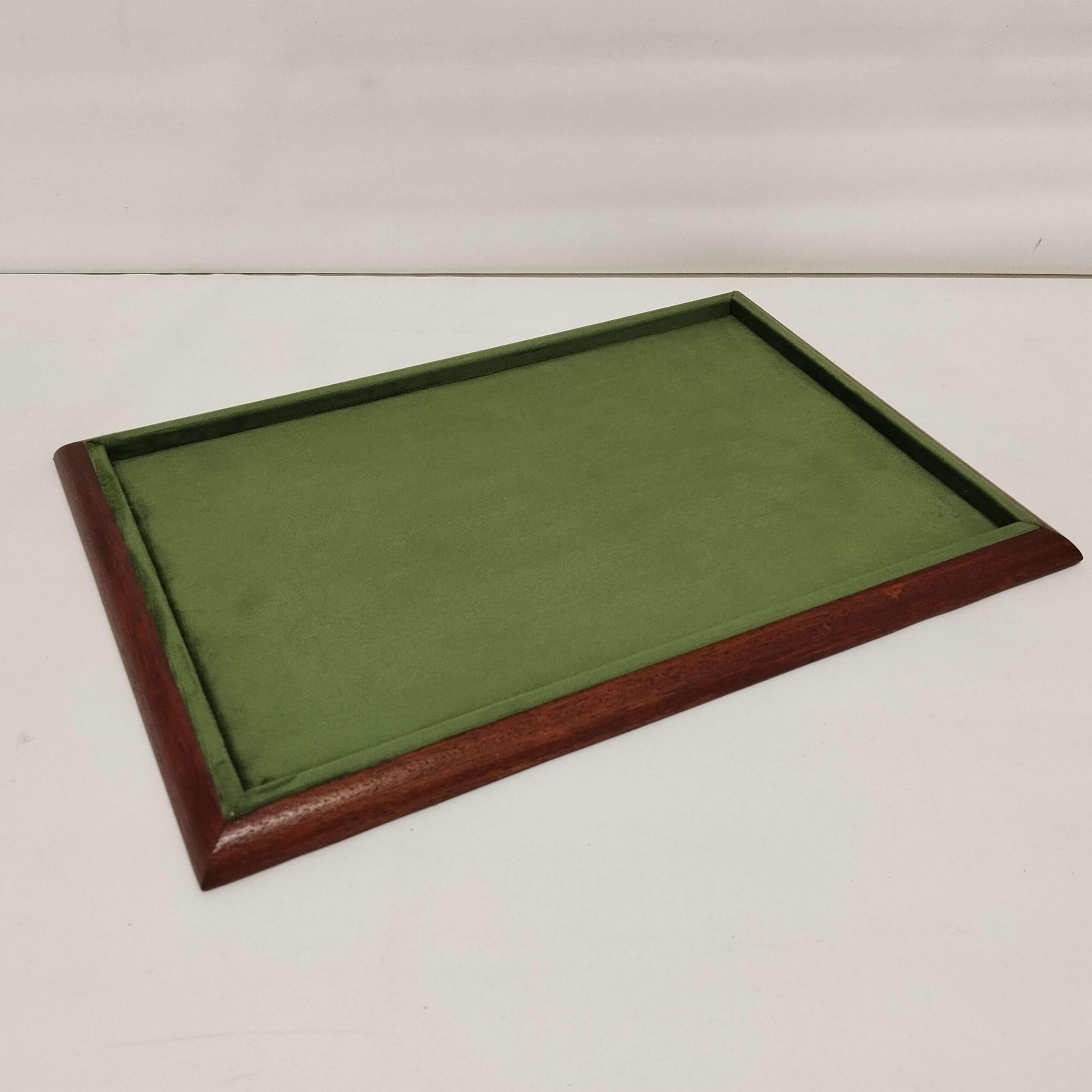 Coins&More Vassoio Espositore Artigianale in Legno e Velluto per Gioielli e Orologi, Personalizzabile, 36,5x25 cm, Vetrina da Collezione Made in Italy