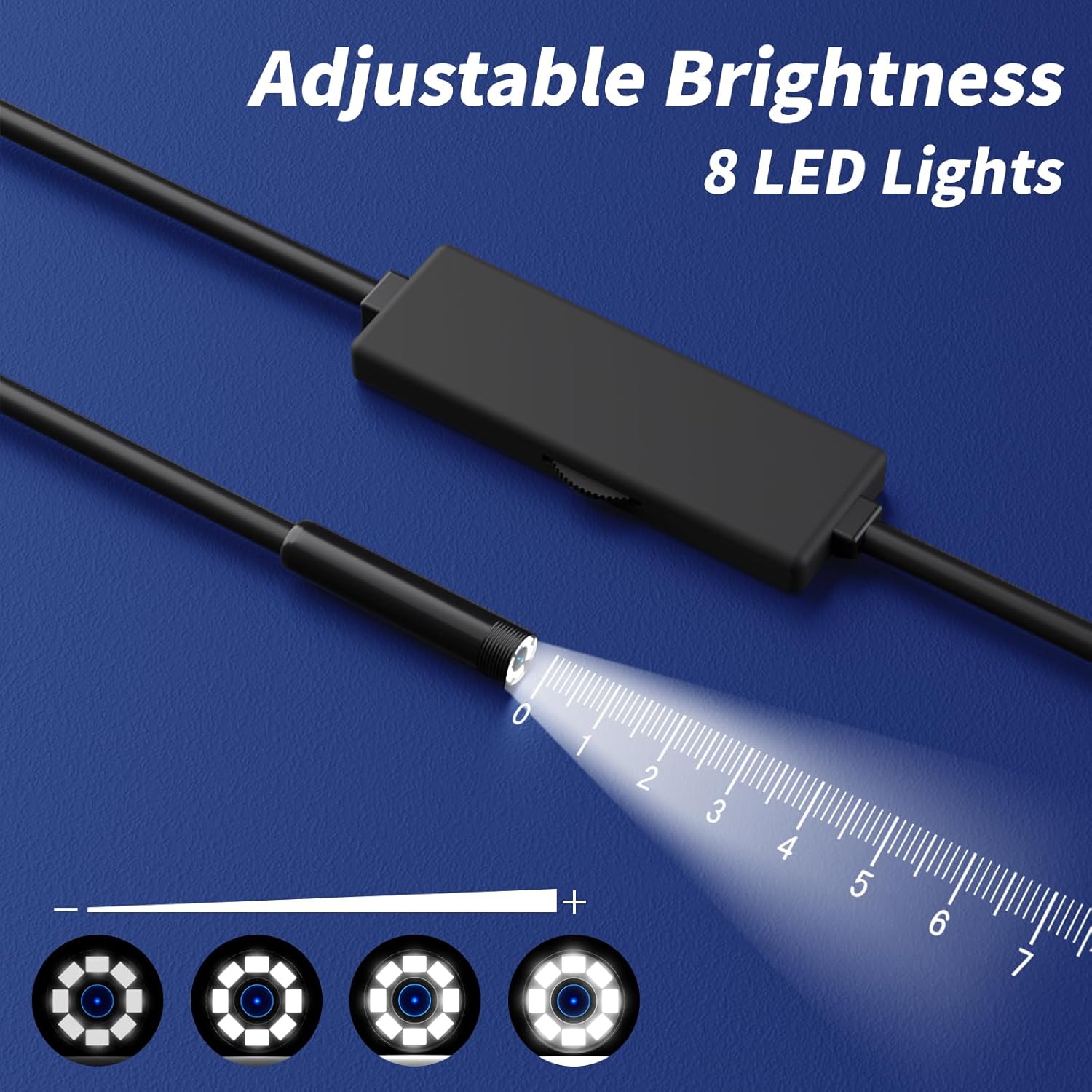 Borescope,Dual Lens Endoscope Camera with Light,Scope Sewer,Snake Inspection Endoscope,Articulating Industrial Endoscope