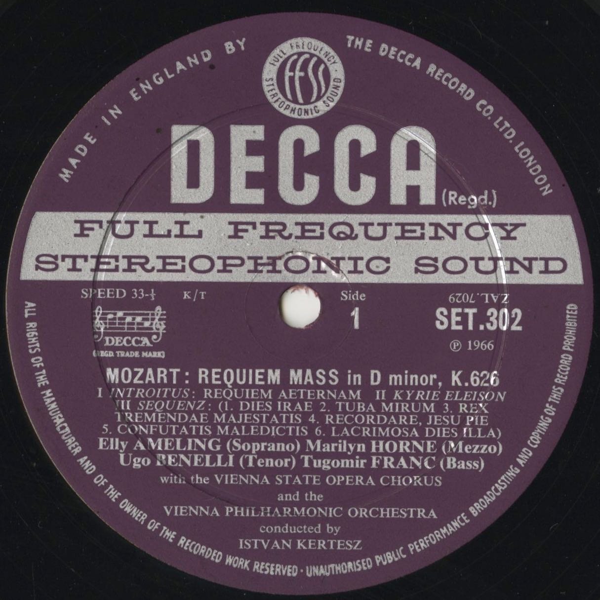 : モーツァルト Mozart レクイエム Requiem K.626 DECCA
