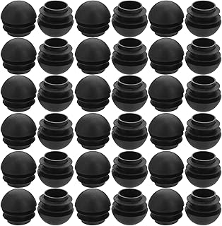 HOMSFOU 100 Tapones De Plástico para Tubos Redondos De Plástico Color Negro