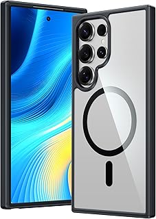 جراب اف ان تي كيس لموبايل سامسونج جالاكسي S25 - الترا: جراب موبايل مغناطيسي للحماية من السقوط من الدرجة العسكرية مضاد للاصفرار - جراب شفاف متين ومضاد للصدمات (أسود)