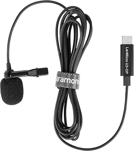 Saramonic Micrófono Lavalier omnidireccional compacto con clip diseñado para DJI Osmo Pocket y DJI Pocket 2 con cable de 6.6 pies (6.6 ft) y