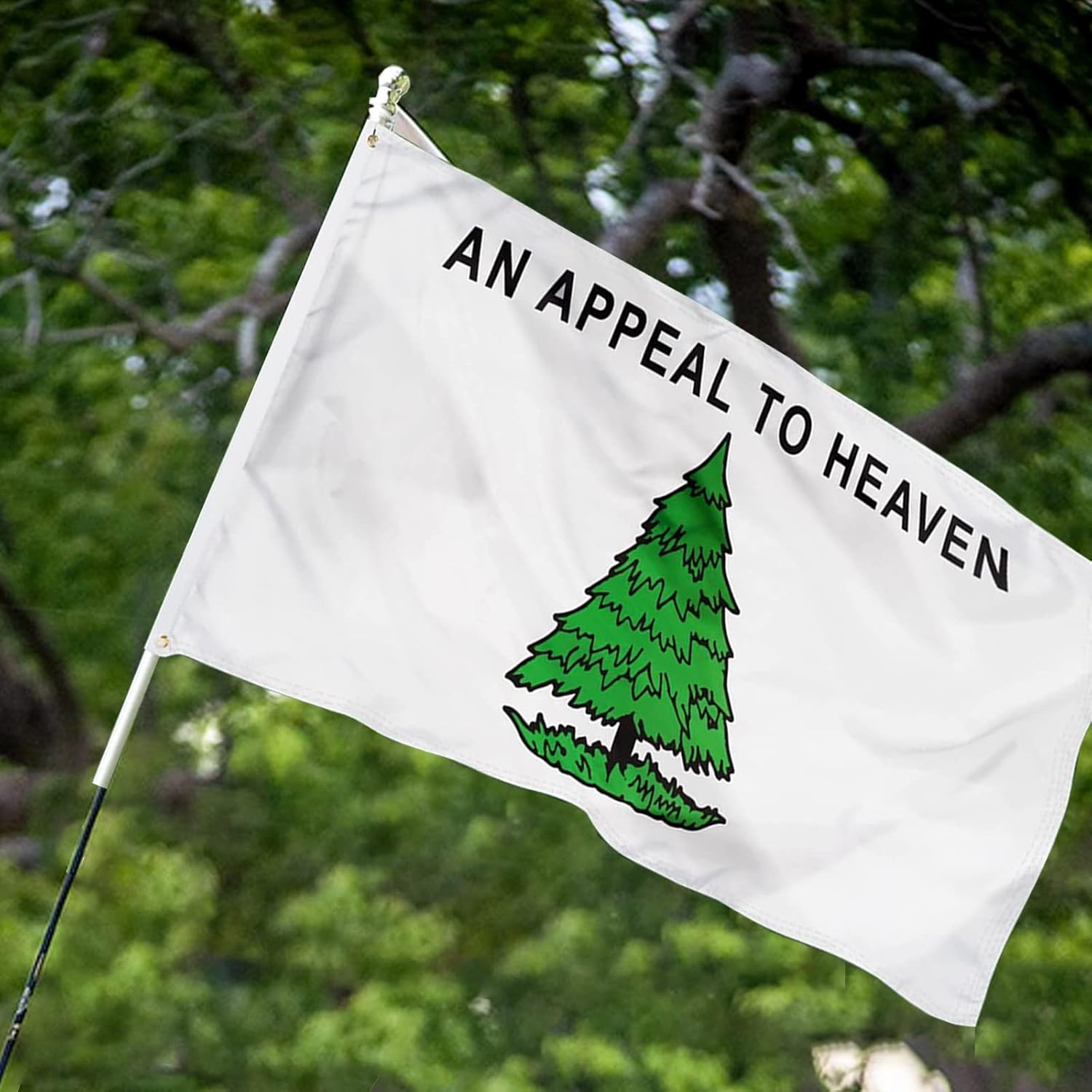 TOPFLAGS An Appeal To Heaven Flag 3x5 FT Outdoor Double Side Heavy Duty Nylon Flags with Brass Grommets and Strips Flags - Image 7