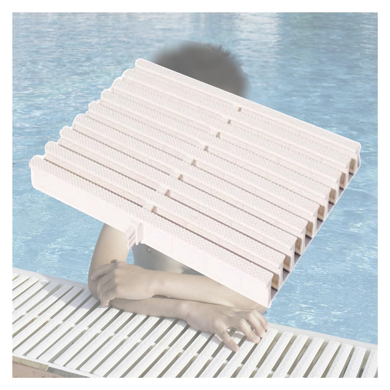 Generico Copertura per griglia Piscina Resistente - Griglia di Troppo Pieno a 1 Foro, Filtro a Canale in PP per Il drenaggio del Bordo Piscina, griglia a Canale Resistente per Una Gestione Efficace d