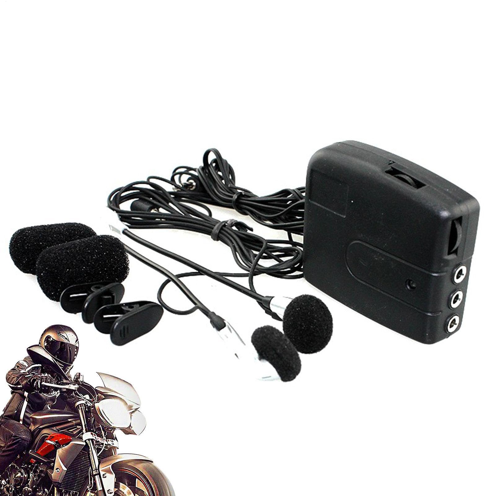 Kit de intercomunicador de motocicleta con soporte de sonido completo y accesorios de clip 8