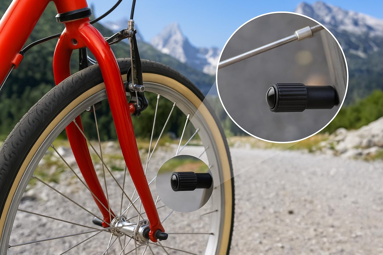 Pack de 8 Tapones de Neumaticos + 2 de Regalo con Anillo de Seguridad para Mantener la Presión, 10 Tapones Rueda Coche, Tapones de Válvulas Universales de Coche, Moto, Bicicleta,Patinete Electrico — view 7