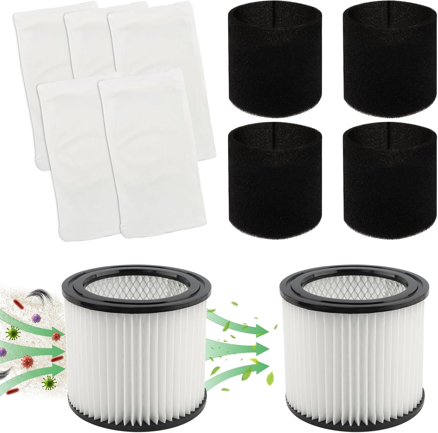 2-Pack 90398 Shop Vac Filter Replacement Kit image 4