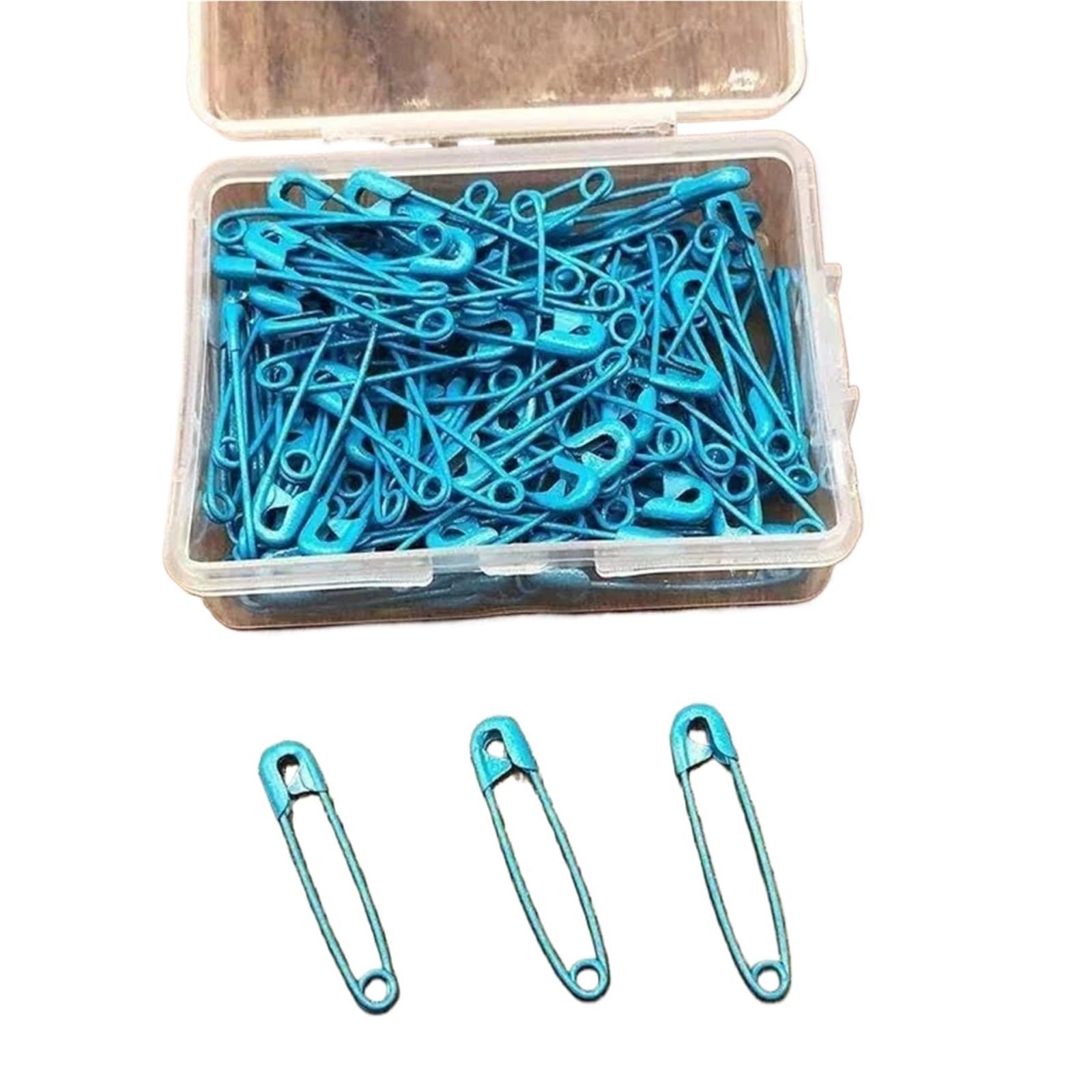 Pins 100pcs Mix Color Colorful Pins Sewing Tools Clothing Accessory 28/38mm Cardigan Sweater Brooch Pin(Blue-100pcs,Length 3.8cm)