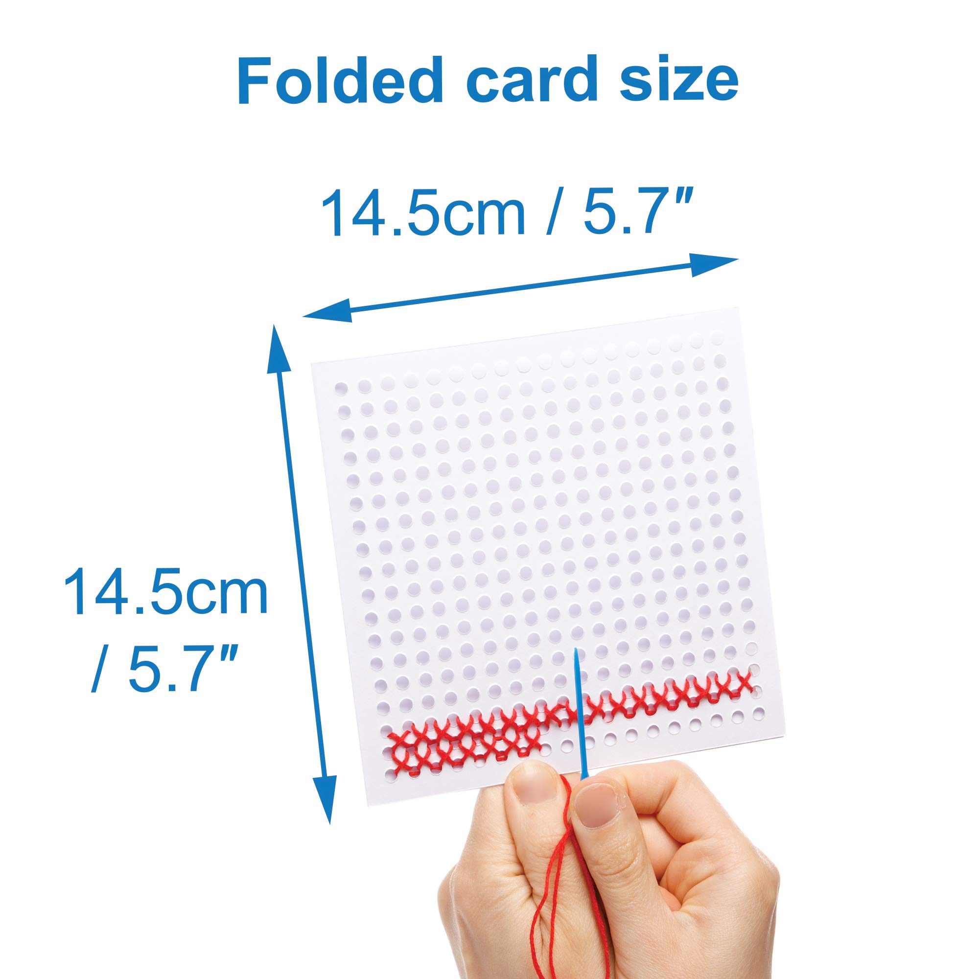 Baker Ross Kit De Punto De Cruz Para Tarjetas De Navidad – 6 Manualidades De Coser Y Decorar Para Niños
