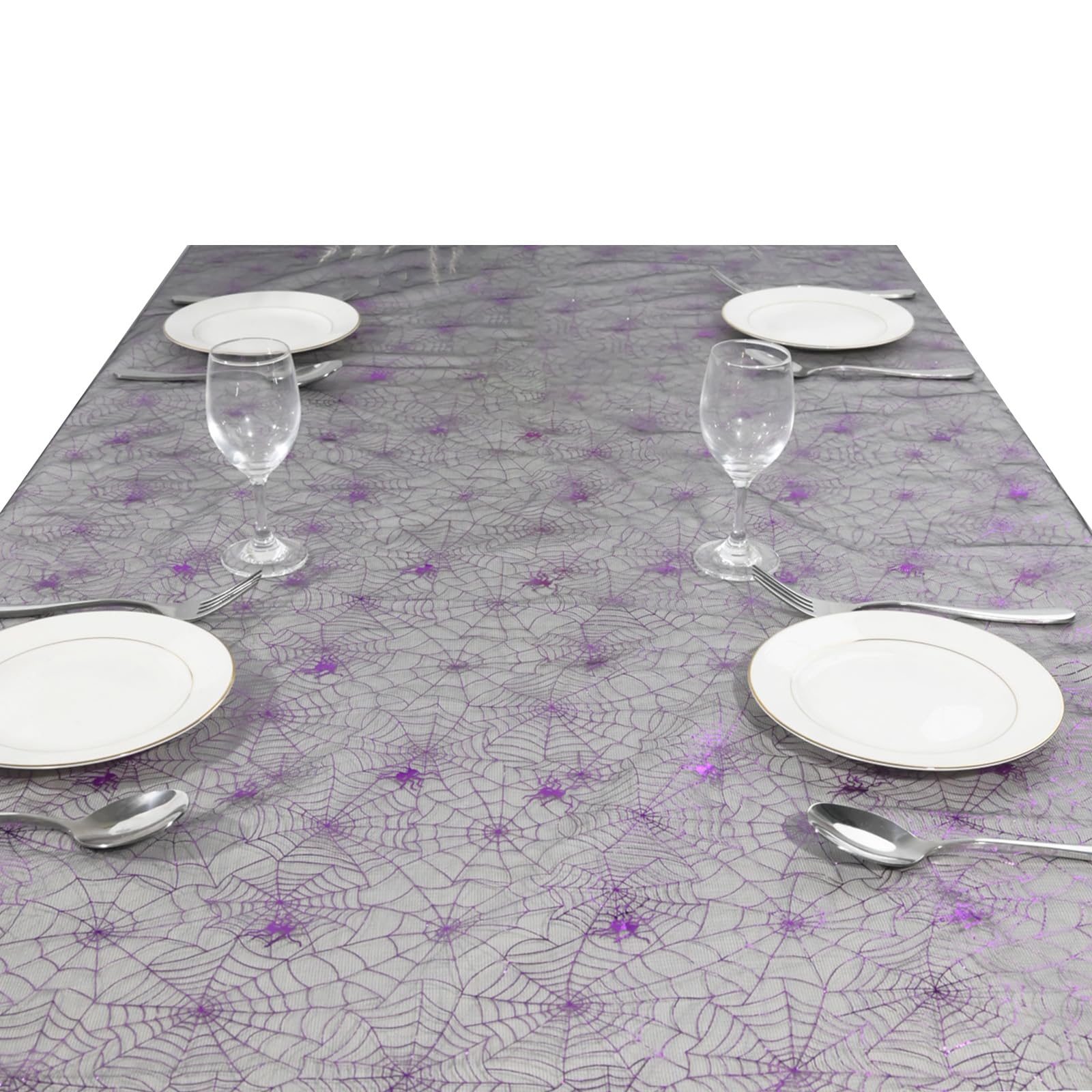 Elnwnnkc Recyclable Launderable Net Table King Tree Halloween Home Deck and Dining Configuration Halloween Net Tablecloth Polyster