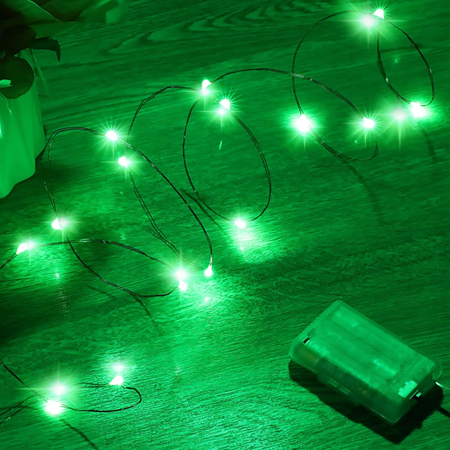 Mikasol Fairy Lights Battery Operated, 1 Pack Mini 3*AAA Battery Powered Copper Wire