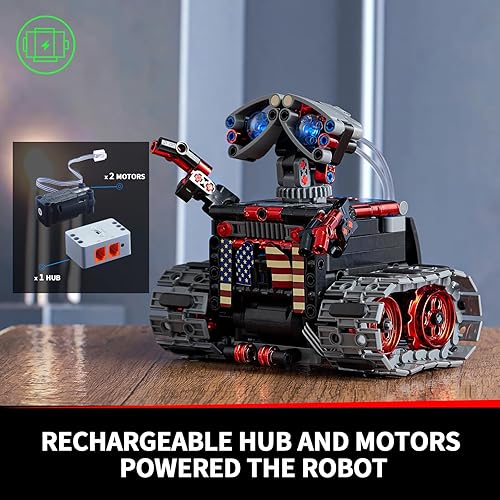 Miniatura 5 de Sillbird Technic 4in1 Remote APP Controlled Robot Building Kit, Educational STEM Toys Coding Robotic Set Science Programmable Stunt Racer Creative