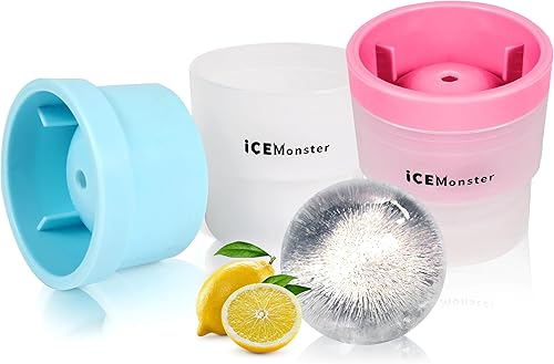 Molde de hielo esférico, molde para hielo para whisky, bola de hielo, cubo de hielo redondo, molde para cubo de hielo grande Bourbon, apilable, de disponible en Yaxa Peru