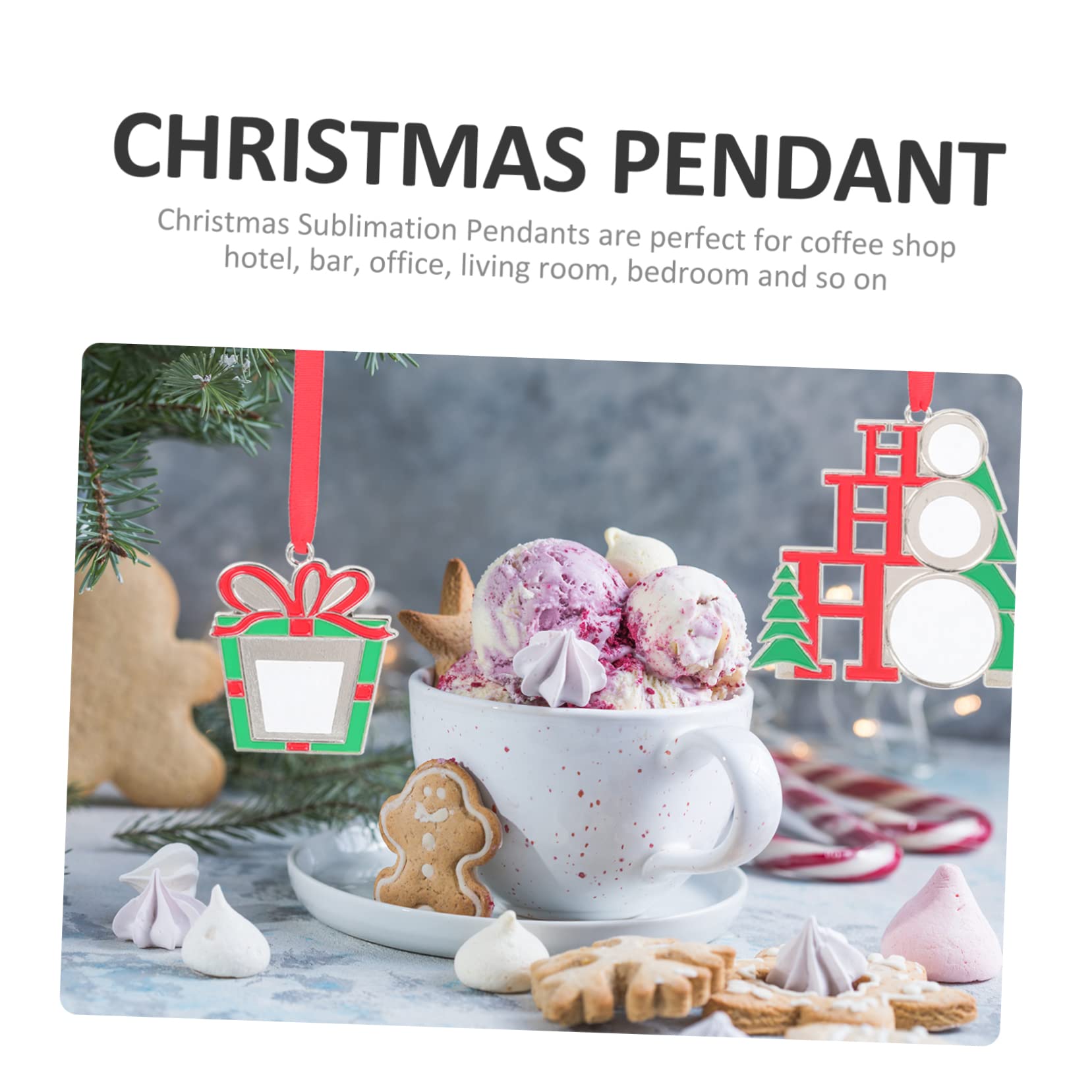 PRETYZOOM 16 STK Christbaumschmuck Weihnachtssublimation leer Sublimationsanhänger selber Machen weihnachtsdeko personalisiert Weihnachten schmücken Weihnachtsbaum dekore