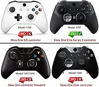 Vista 2 de eXtremeRate Black Replacement Buttons for Xbox One Elite Series 2 Controller, LB RB LT RT Bumpers Triggers ABXY Start Back Sync Profile Switch Keys