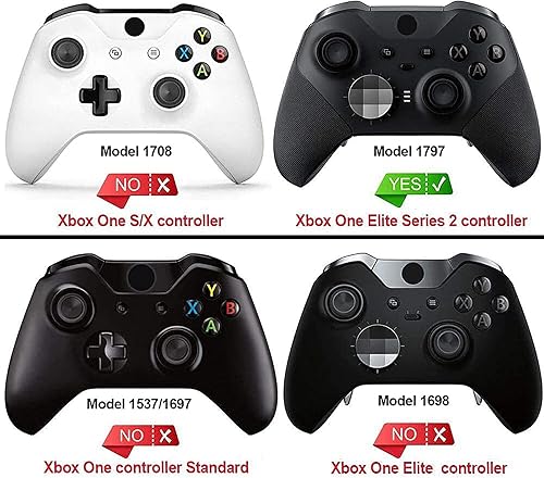 Miniatura 2 de eXtremeRate Black Replacement Buttons for Xbox One Elite Series 2 Controller, LB RB LT RT Bumpers Triggers ABXY Start Back Sync Profile Switch Keys