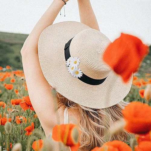 Miniatura 3 de Margarita artificial, 200 cabezas de margaritas de seda de tela falsa, cabeza floral de 1.57 pulgadas para huevos de Pascua, gorro de playa,