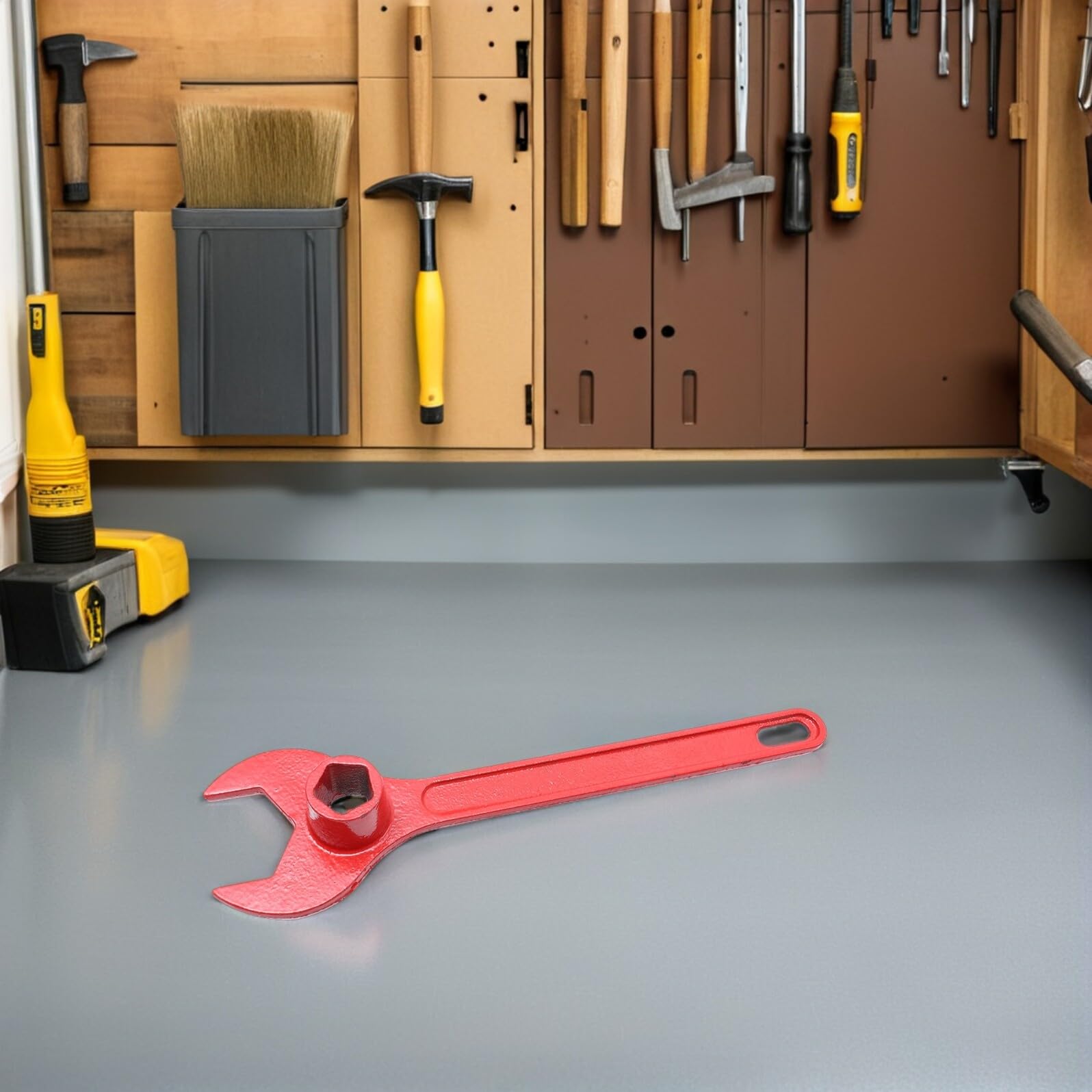 Llave Inglesa para Hidrantes de Bomberos Herramienta Portátil de Emergencia Hexagonal Grande Recubrimiento Anticorrosión Pintura Roja para Uso Exterior