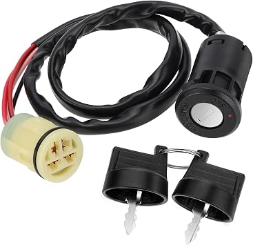 M MATI Ignition Key Switch for Honda Foreman 450 500 520 Rancher 350 400 420 Rincon 650 680 Rubicon 500 520 1998-2024 35100-HR6-A61