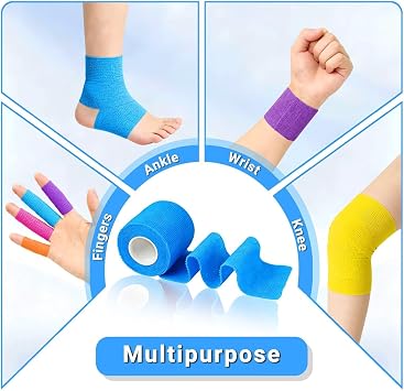 20 Rolls Self Adhesive Bandage, Colorful, 2 x 5 Yards
