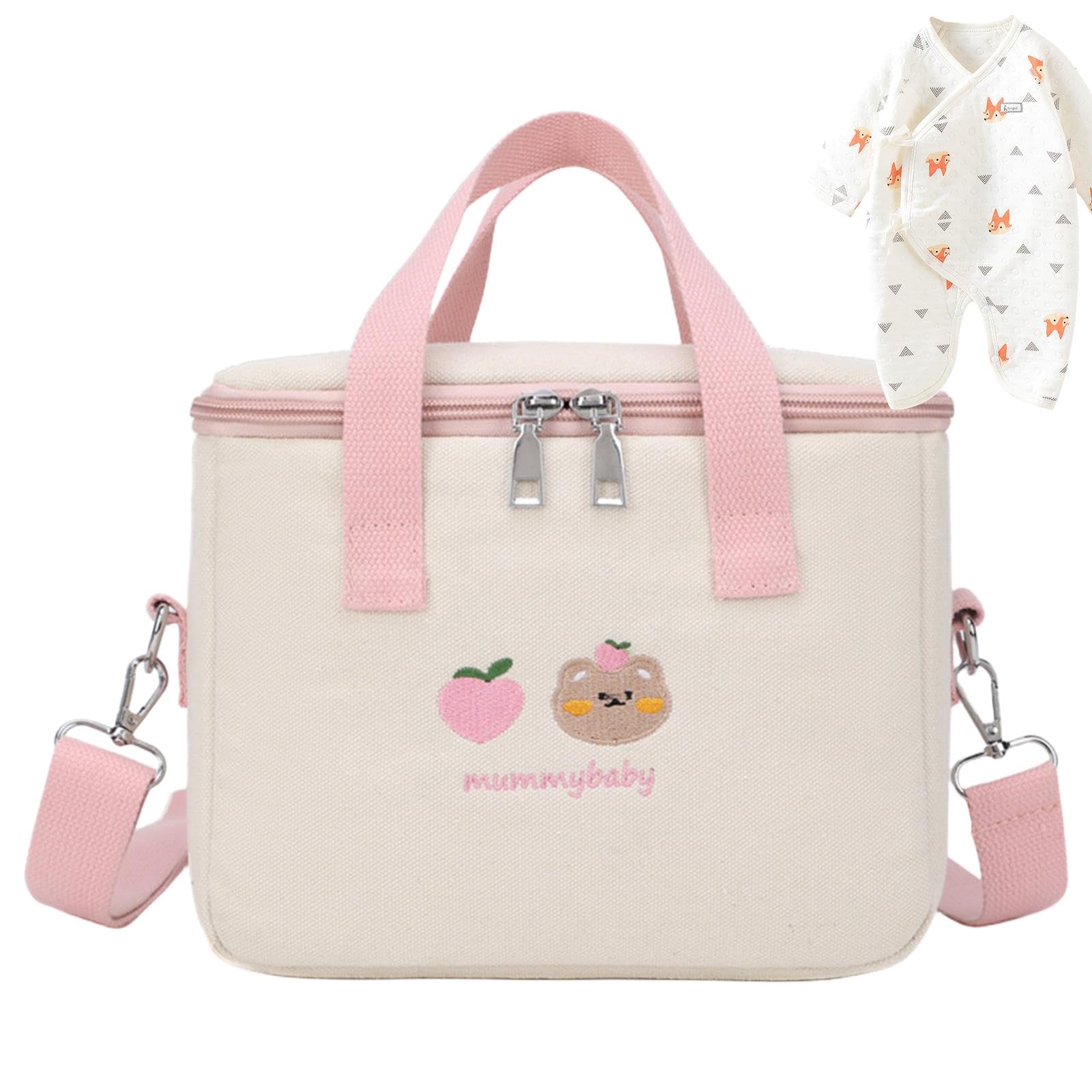 Baby Tote | Travel Diaper Bag | Baby Storage Tote | Travel Nappy Tote, Diaper Storage Bag, Cute Baby Diaper Bag, Large Capacity Nappy Bag, Insulation Compartment Tote Adjustable Capacity Tote for Baby