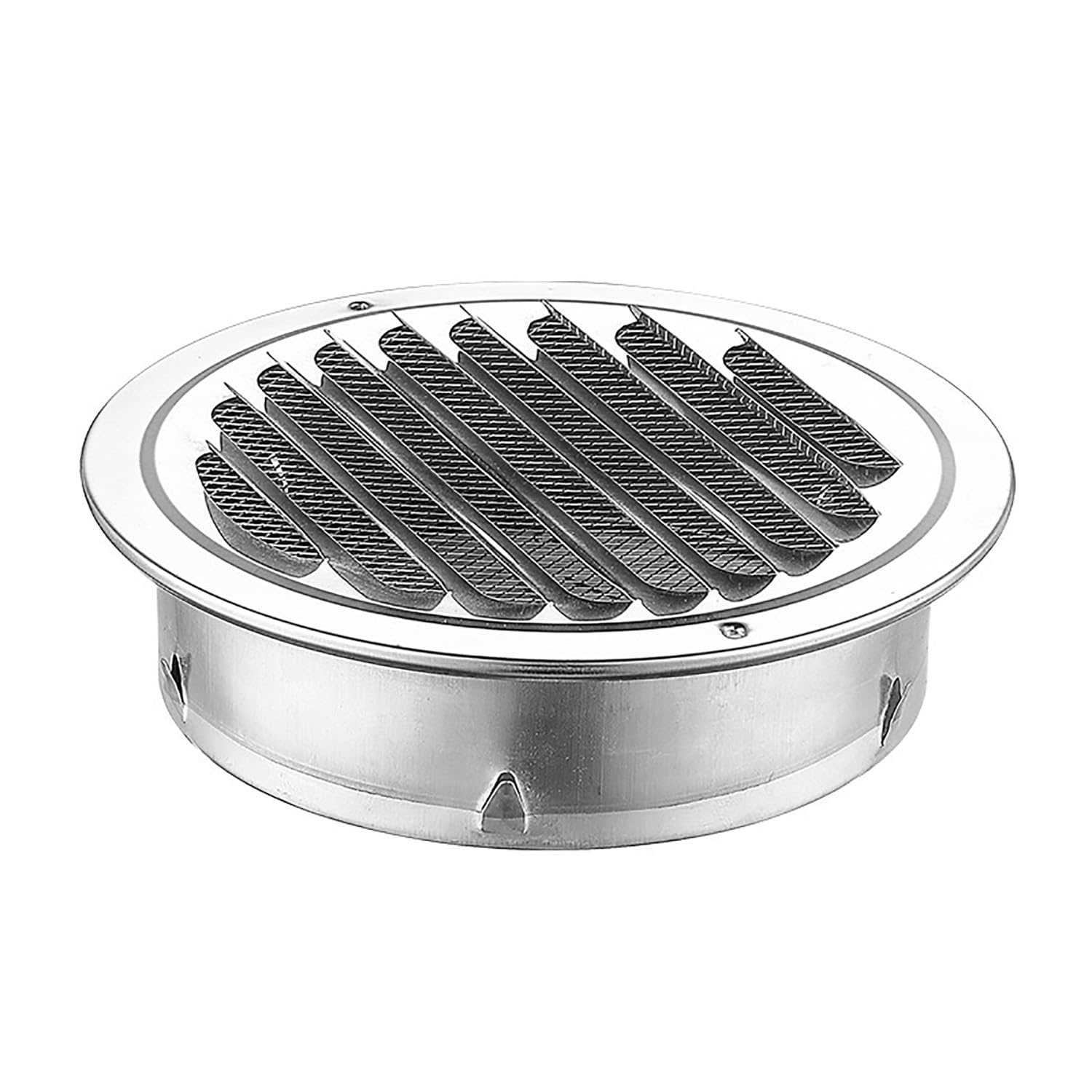 Griglia Aerazione Rotonda Acciaio Inossidabile 300mm,Con Funzione Antizanzare,Cappa di Ventilazione a Parete per Condotto Esterno a Parete