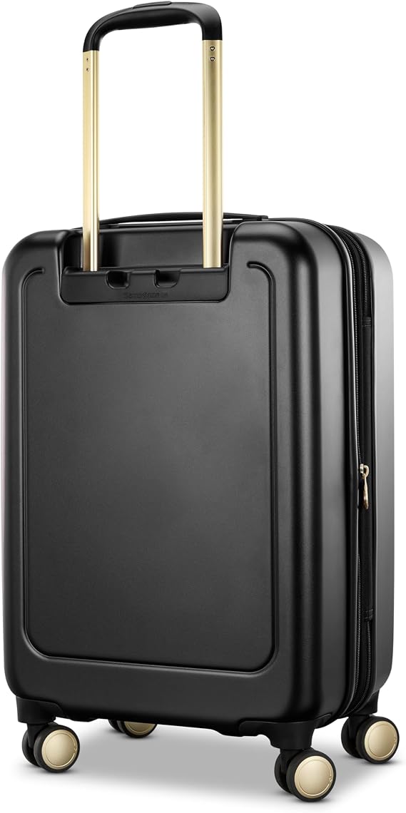 Samsonite Mobile Solutions 2 Carry-On Luggage, Expandable Spinner Suitcase with Laptop Compartment, TSA Lock, Lightweight Travel Bag with Dual Spinner Wheels & WetPak Storage, Black