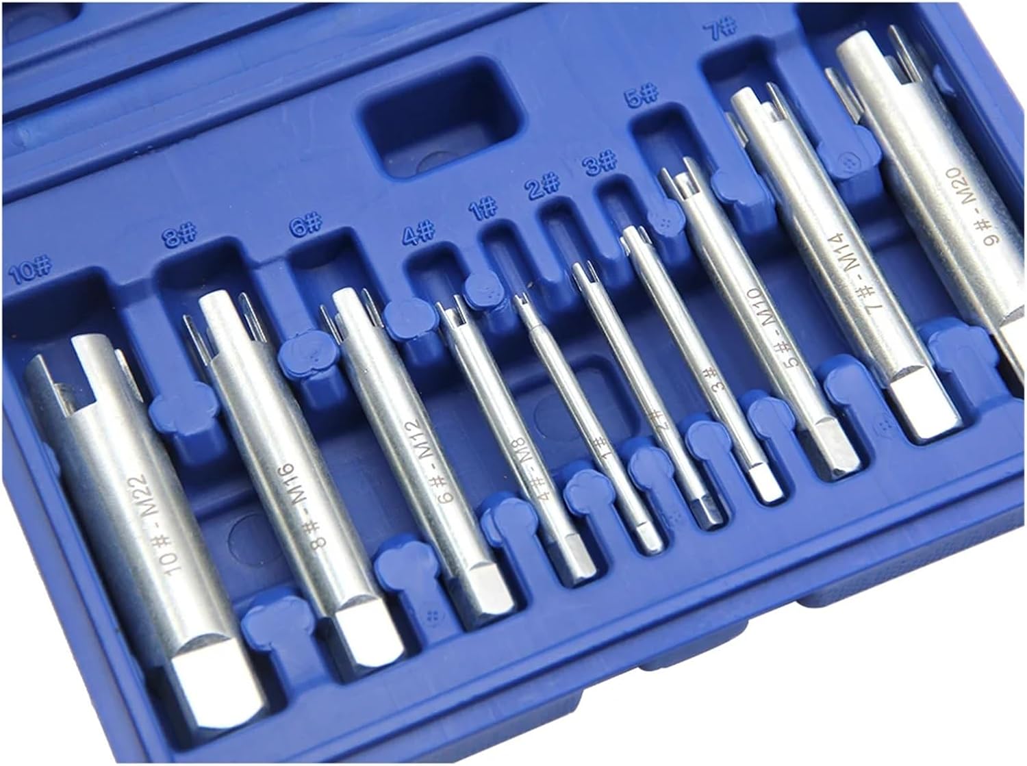 10pc Broken Head Tap Extractor M4-M22 Hand Thread Extractor Broken Thread Tapping Counter Thread Tap Tool Set