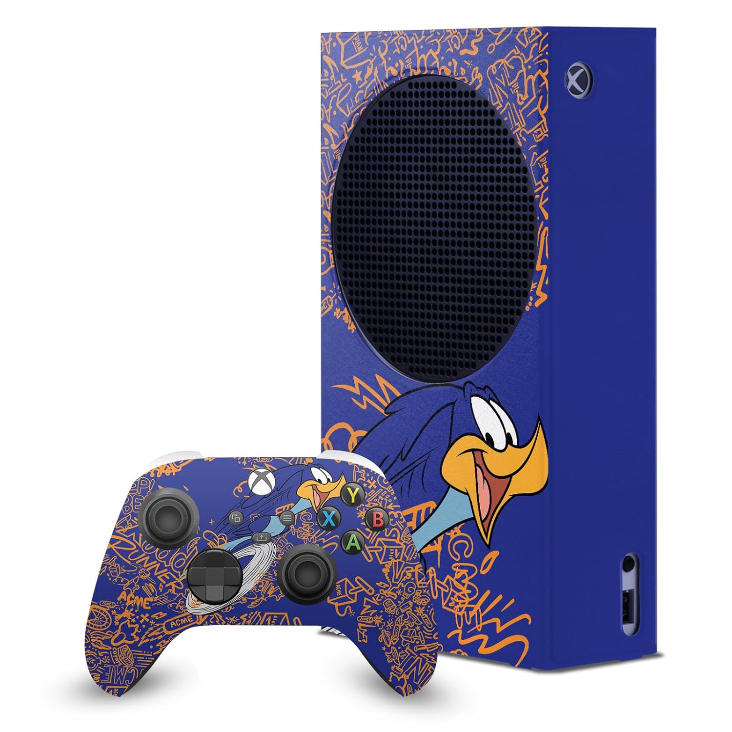 Head Case Designs Officially Licensed Looney Tunes Road Runner Graphics and Characters Game Console Wrap and Game Controller Skin Bundle Compatible With Xbox Series S Console & Controller Bundle
