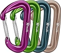 Vista 9 de Clips de Mosquetón de Servicio Pesado 12KN - Favofit Mosquetones Pequeños de 3.2'' para Senderismo Camping Hamacas Llaves Llaveros Correas