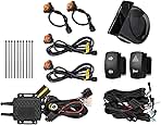 KEMIMOTO UTV Turn Signal Kit with Horn, Pre-Wired, Plug and Play UTV ATV Blinker with Rocker Switch, Hazard Light, Universal Street Legal Kit Compatible with Polaris, Can-Am, Kawasaki, CFMOTO