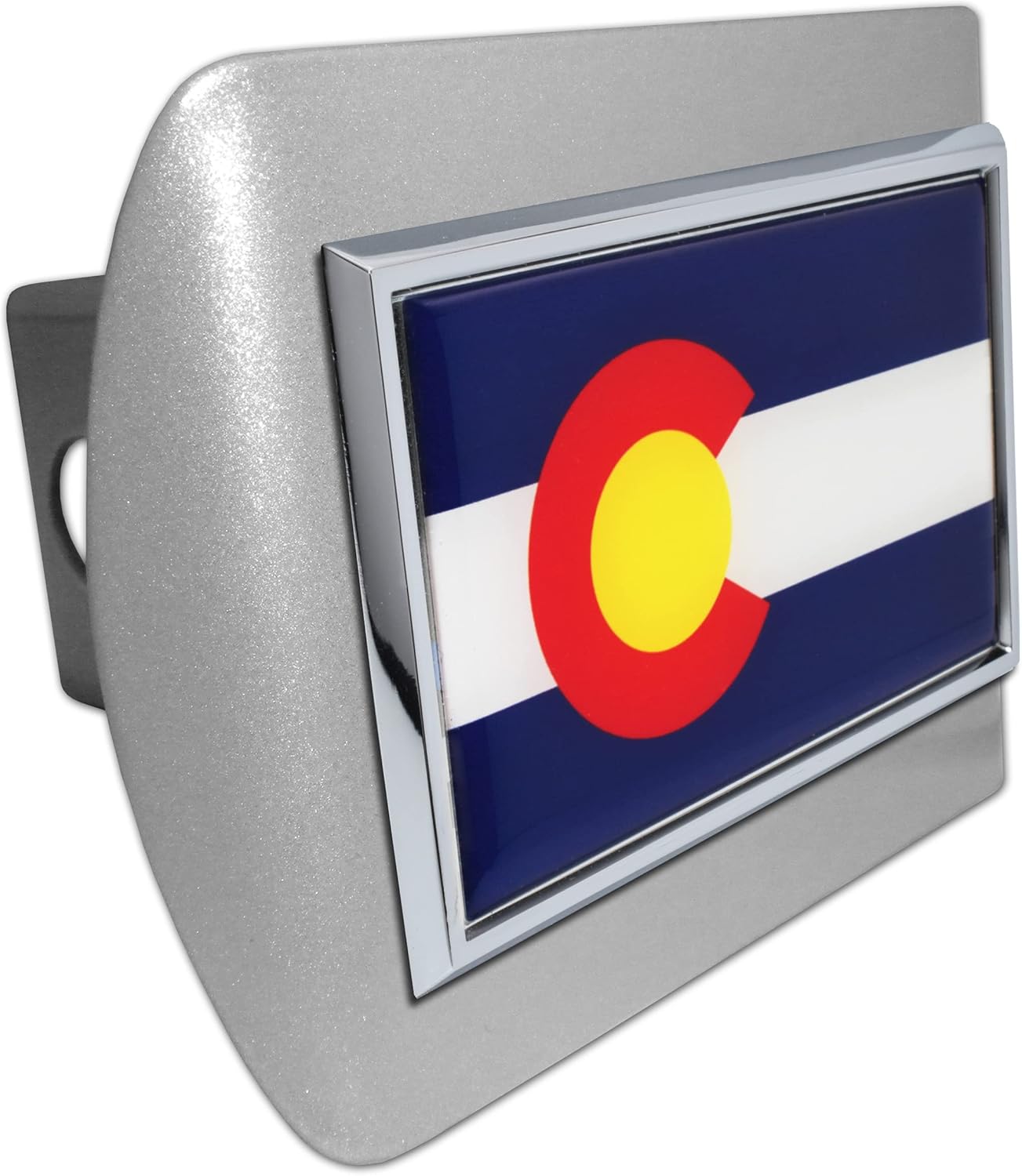 Elektroplate Colorado State Flag All Metal Black Hitch Cover for Trucks and SUVs | Fits Standard 2" Trailer Hitch Receivers | Premium Weatherproof