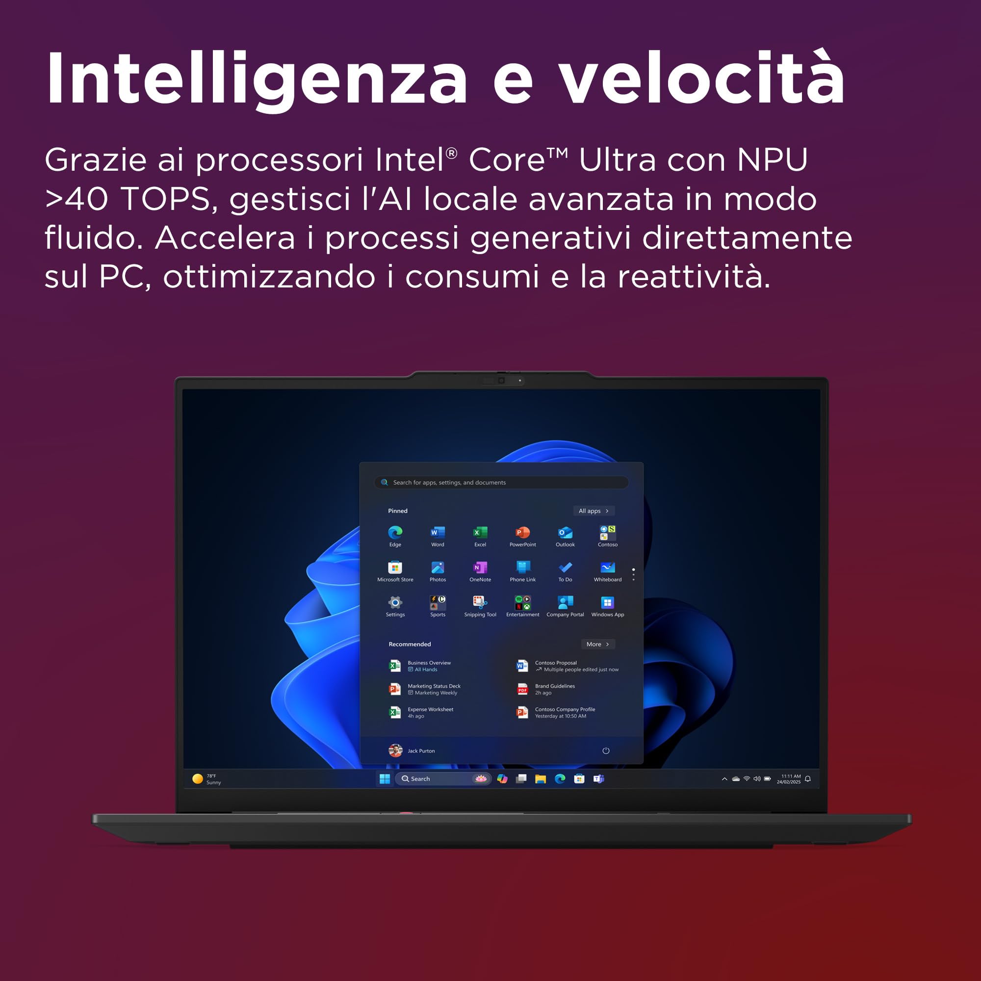 Lenovo ThinkPad E16 Gen 3 – Notebook professionale con schermo 16", processori Intel Core Ultra 7, 16GB di RAM e SSD da 512GB, Windows 11 Pro – Nero