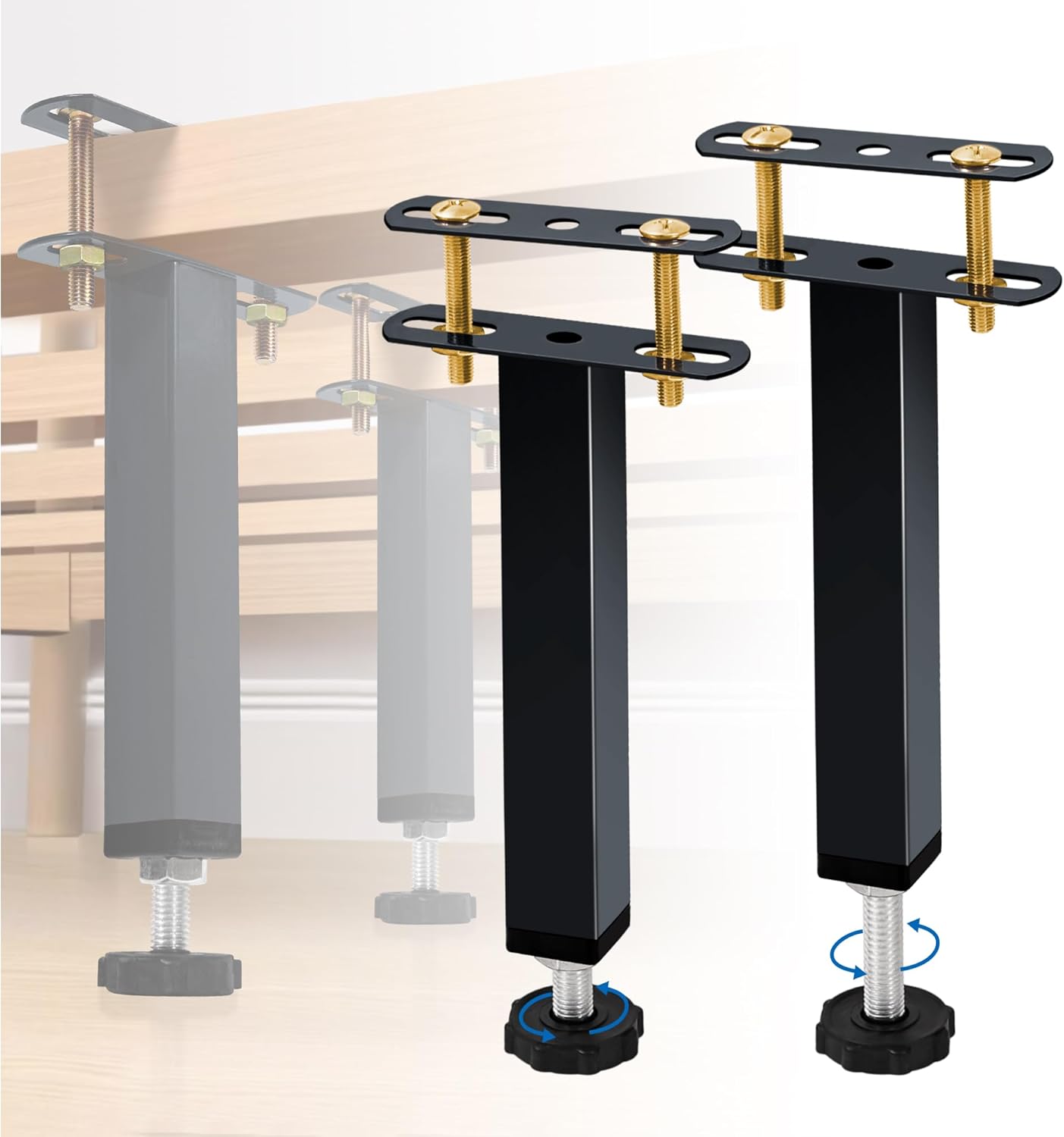 ZhouDaShu Bed Frame Center Support Legs,Adjustable Height