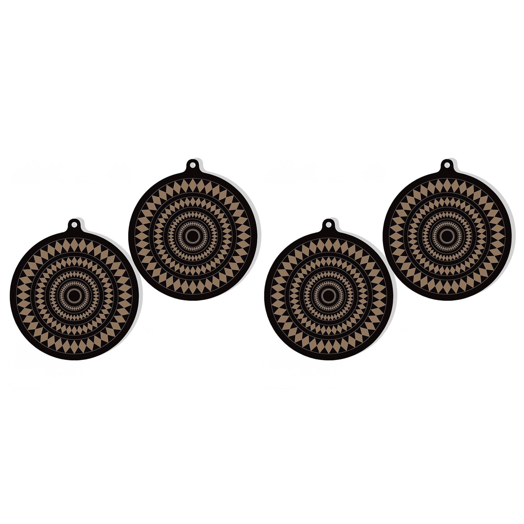 Hndhbfgrt 4 PCS Thermochromic Silicone Induction Cooktop Protector Mat - Non-Slip Induction Cooktop Mat for Induction Cookware