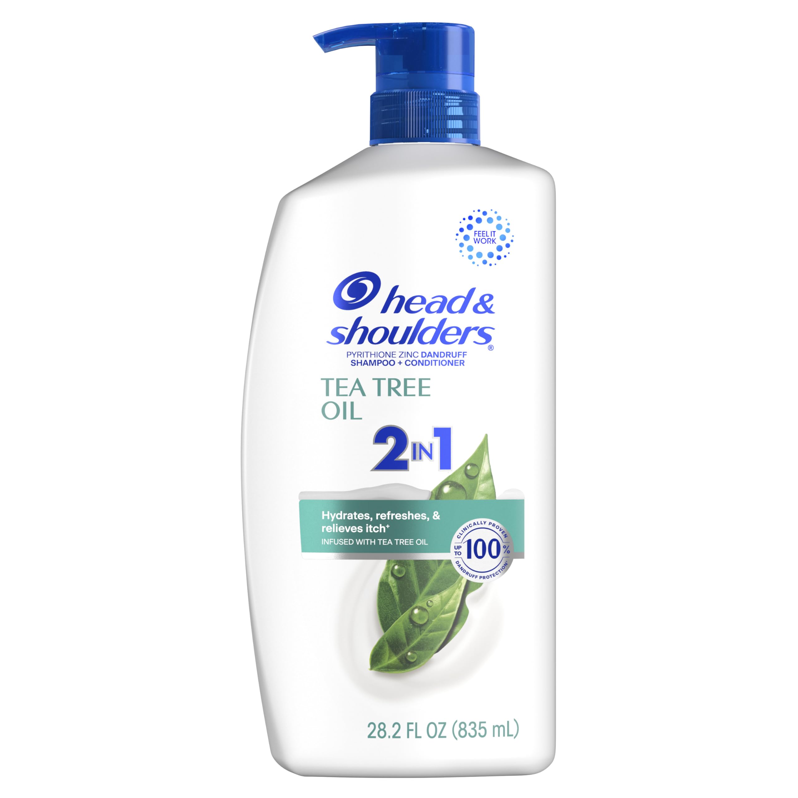 2 in 1 Dandruff Shampoo and Conditioner, Anti-Dandruff Treatment, Tea Tree Oil for Daily Use, Paraben Free, 28.2 oz - 3