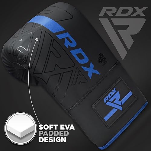 Miniatura 5 de RDX Guantes de boxeo, guantes de boxeo, piel maya, acolchado, palma ventilada, entrenamiento de boxeo pesado MMA, almohadillas de enfoque de