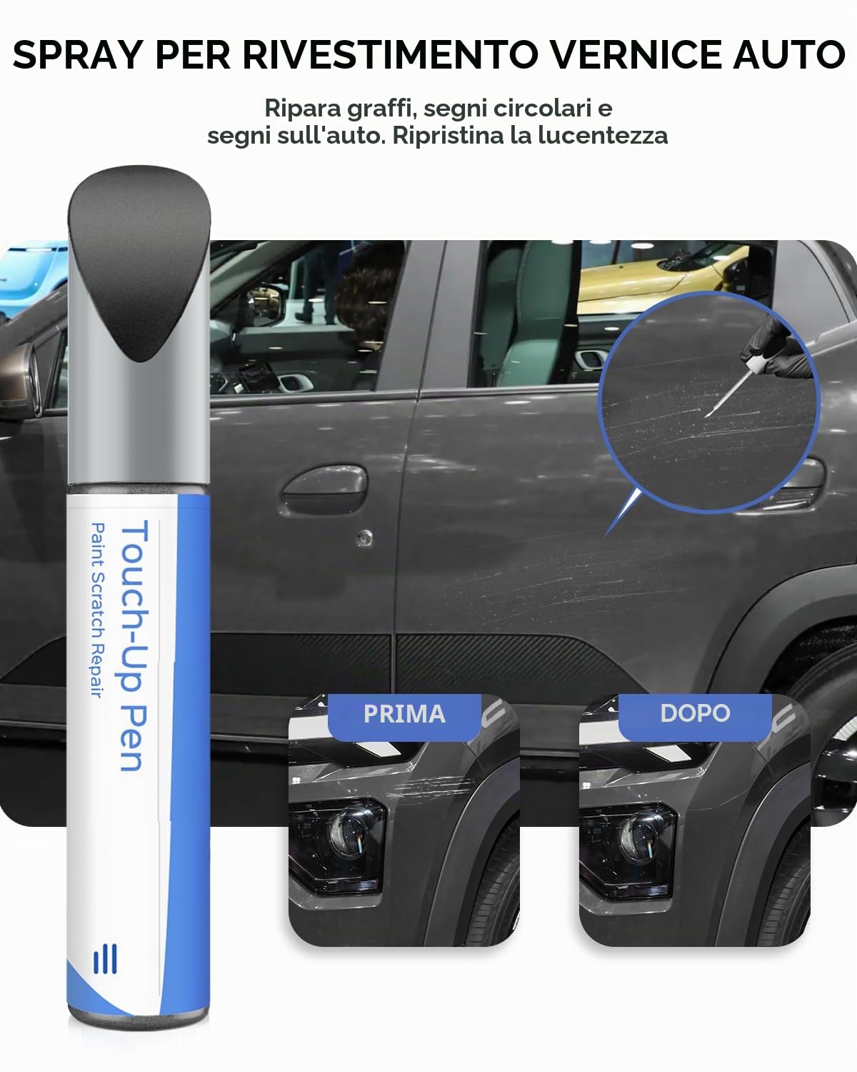 KNA Vernice per riparazione grigio Comet Metallic per Dacia Exact Match