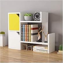 HZH Estantes de madeira simples estante de mesa balcão estante prateleiras de mesa de escritório rack organizador de armazenamento para material de escritório, prateleira de estante de maquiagem (cor: