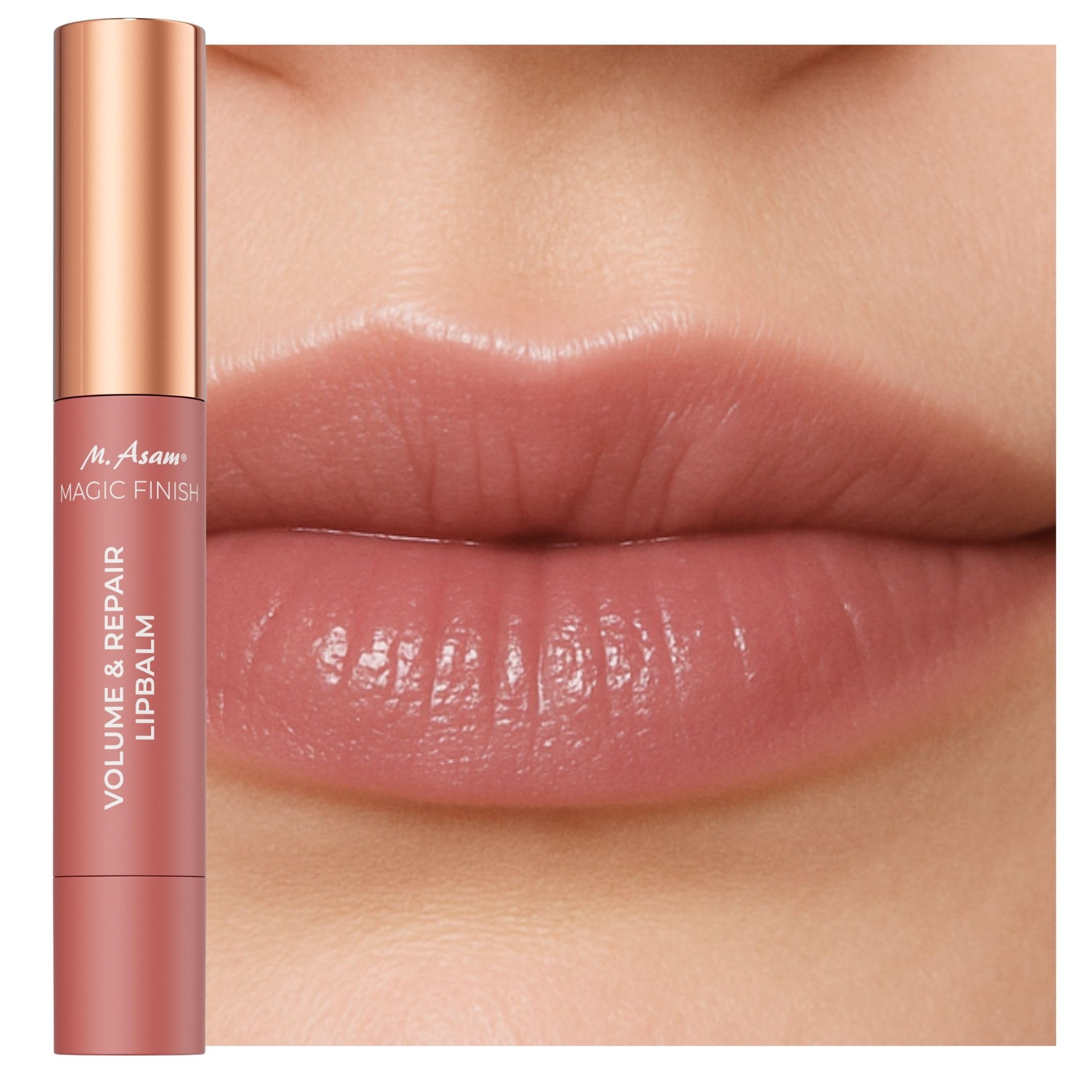 M. Asam MAGIC FINISH Lippenbalsam Caramel-Kiss (3,3g) – Lippenpflegestift für geschmeidige, voller wirkende Lippen in einem Karamellton – mit aufpolsternder Wirkung und pflegenden Inhaltsstoffen.