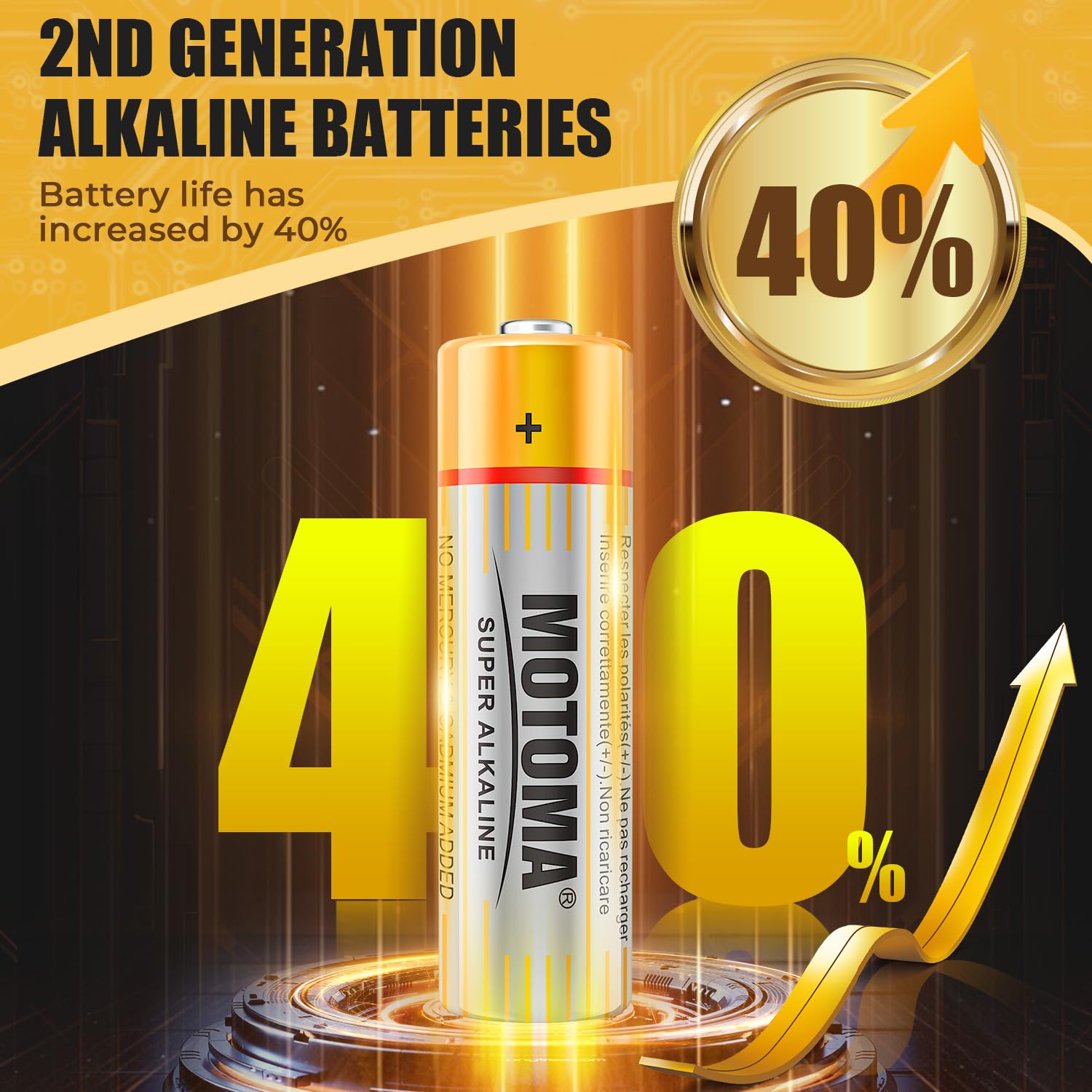 Baterías AA 48 unidades 1920mAh alcalinas dobles A 10 años de vida útil AA batería de larga duración pilas AA para despertadores, mandos a distancia, dispositivos electrónicos