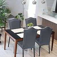 Vista 154 de Juego de 6 fundas elásticas para sillas de comedor, extraíbles y lavables, para sillas de comedor, hotel, ceremonia