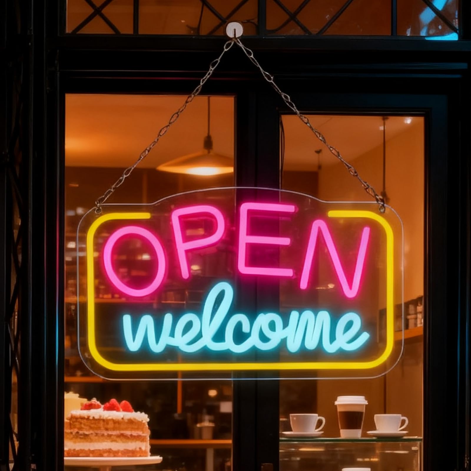 LED open sign 'Neon' round XL - Neon Sign kopen? Specialist in Neon & LED schermen