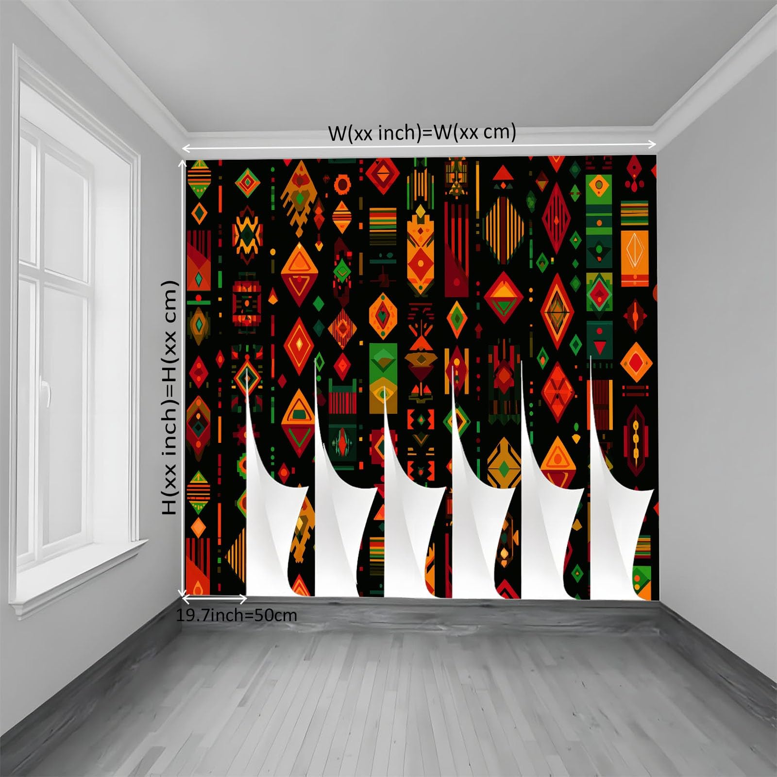 Tapeta 3D zdjęcie plemiona afrykańskie geometryczne romby fototapeta 300 x 210 cm, włóknina południowo-zachodnia sztuka druk tapeta sypialnia dekoracja pokrycie ścian plakat obraz projekt