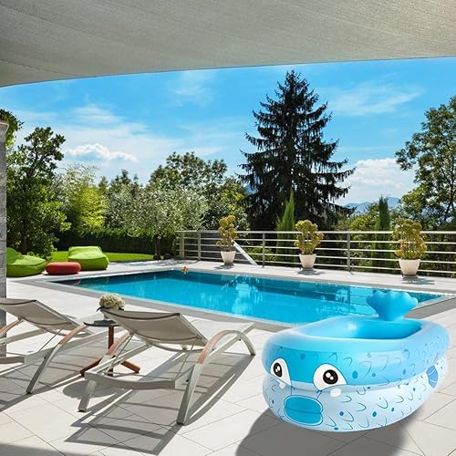 Miniatura 8 de Piscina inflable para niños, piscina inflable sobre el suelo, 55.12 x 47.24 x 13.78 pulgadas, piscinas inflables para niños, piscinas de jardín,