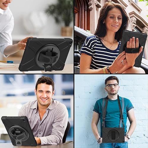 Miniatura 9 de Funda Fire HD 10  HD 10 Plus 11 generación 2021, a prueba de golpes, resistente, con soporte, correa de mano, correa de hombro para Tienda Fire HD