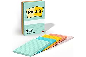 Lined Post-it Notes With A Beachside Vibe