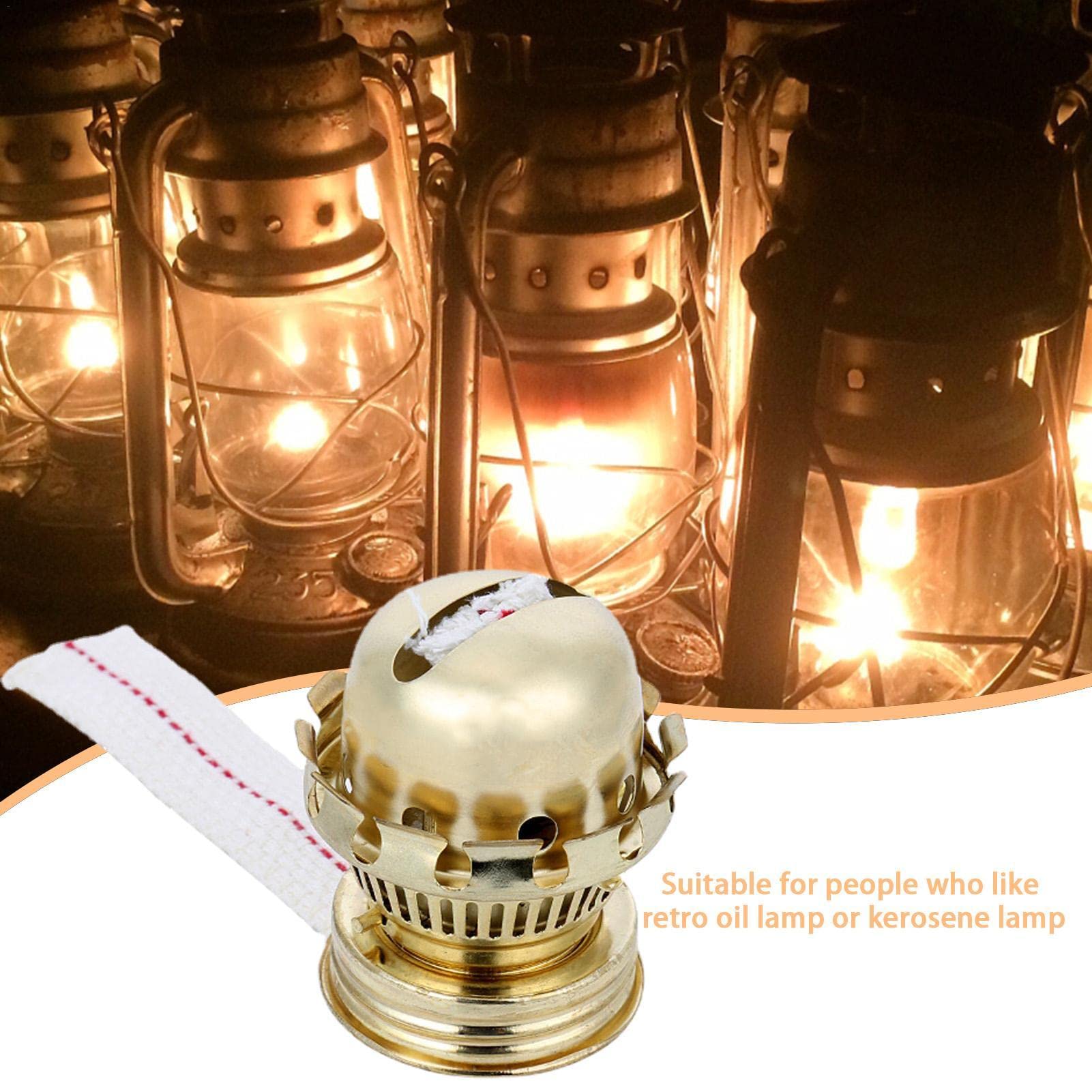 Amazon.co.jp: オイルランプ交換用バーナー - 38穴のビンテージ灯油