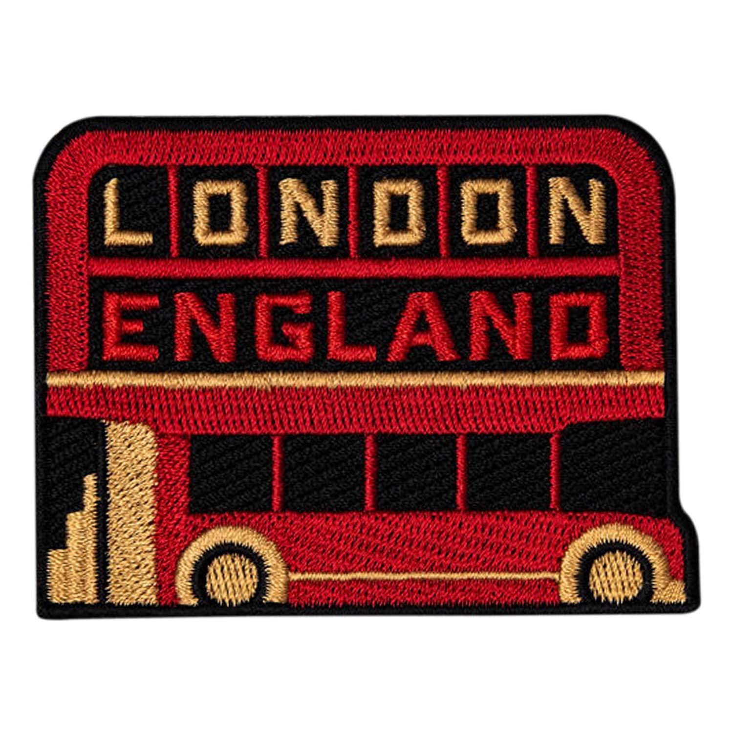Vagabond HeartLondon Patch - London England Double Decker Bus Iron On Badge - London Souvenir
