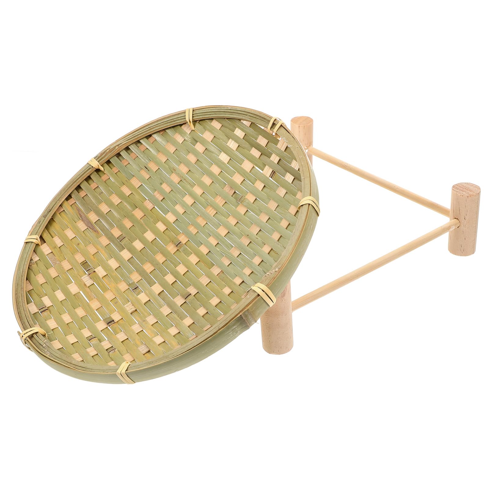 Alipis 1 Set Woven Snack Fruit Basket with Stand for Serving Bread Treats Hotels Restaurants Homes Stylish Design